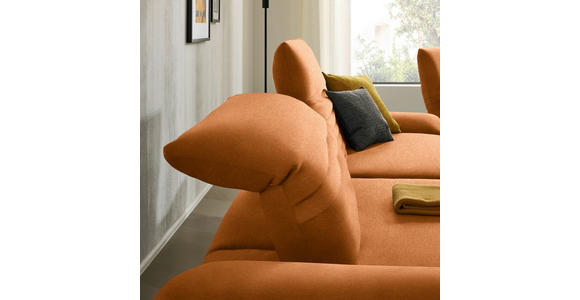 ECKSOFA  in Teddystoff Cognac  170-195/280 cm  - Cognac/Schwarz, Design, Textil/Metall (170-195/280cm) - Dieter Knoll