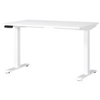 SCHREIBTISCH 120/80/72-118 cm Weiß elektrisch höhenverstellbar  - Weiß, MODERN, Holzwerkstoff/Metall (120/80/72-118cm) - Novel