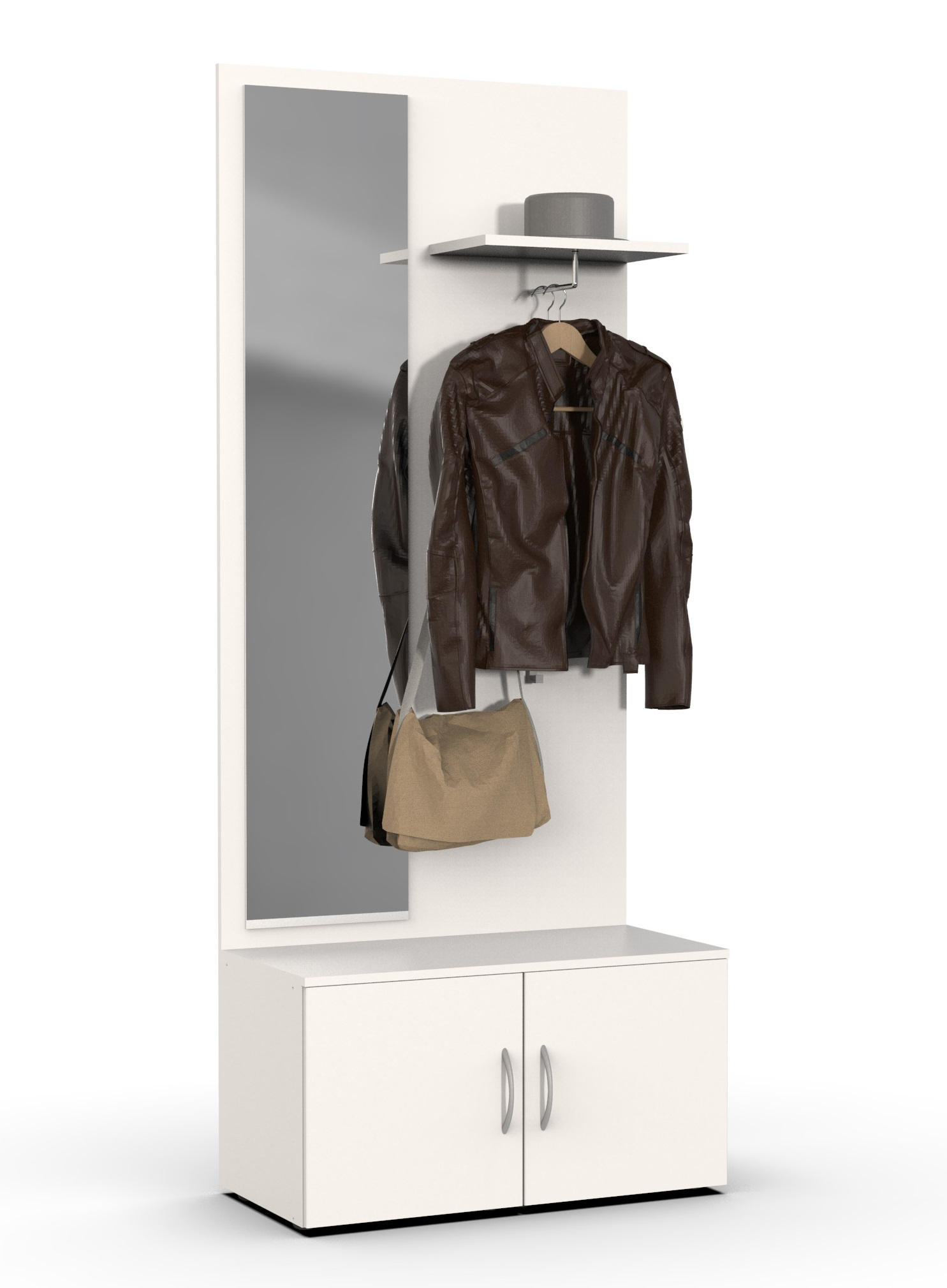 GARDEROBE Weiß - Weiß, Basics (80/185/40cm) - Xora