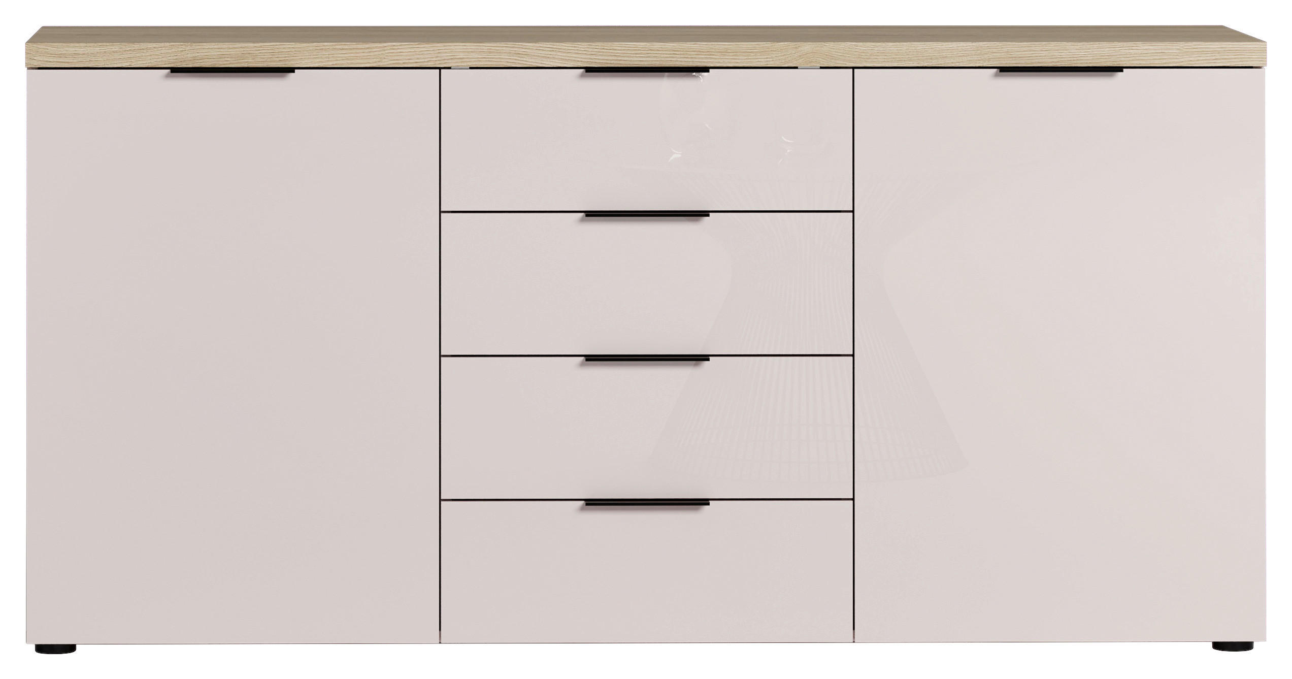 Thumbnail - Xora Sideboard, Eiche, Kaschmir, Metall, 4 Fächer, 4 Schublade(n) Schubladen, 180x89x43 cm, Beimöbel erhältlich, stehend...