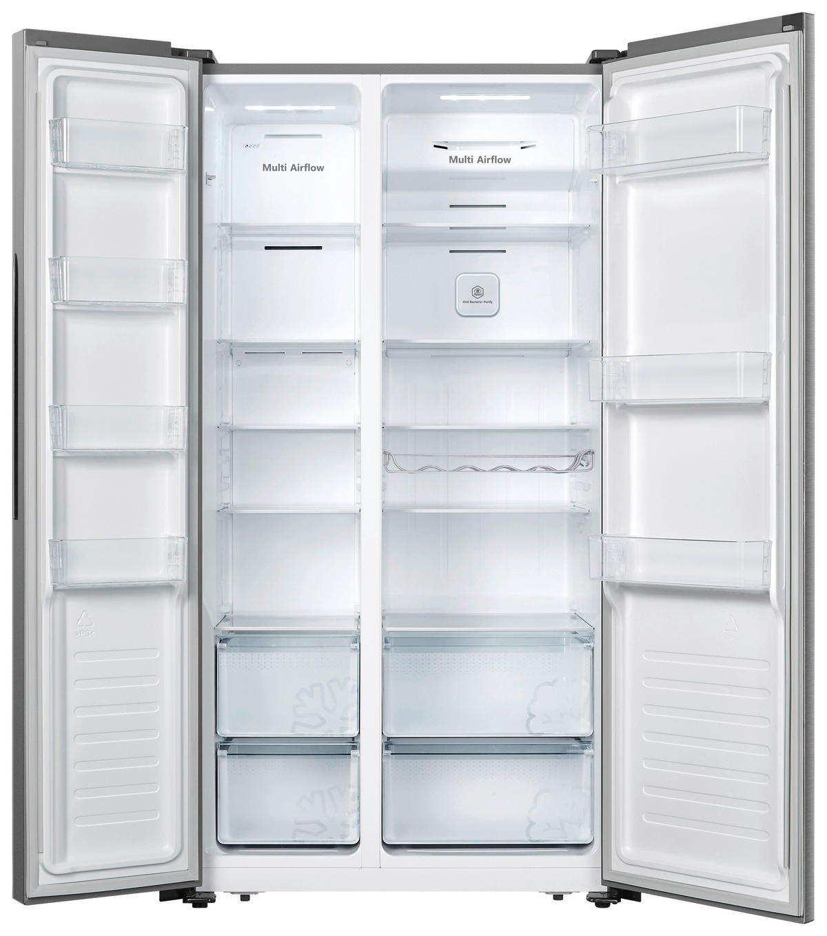 SIDE-BY-SIDE 91/178,6/64,3 cm RS677N4BIE  - Edelstahlfarben, MODERN, Kunststoff/Metall (91/178,6/64,3cm) - Hisense