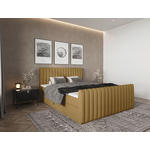 BOXBETT 160/200 cm  in Senfgelb  - Senfgelb/Schwarz, Basics, Kunststoff/Textil (160/200cm) - Carryhome