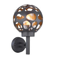 AUßENWANDLEUCHTE 20/22,5/32,7 cm   - Klar/Anthrazit, Design, Kunststoff/Metall (20/22,5/32,7cm) - Globo