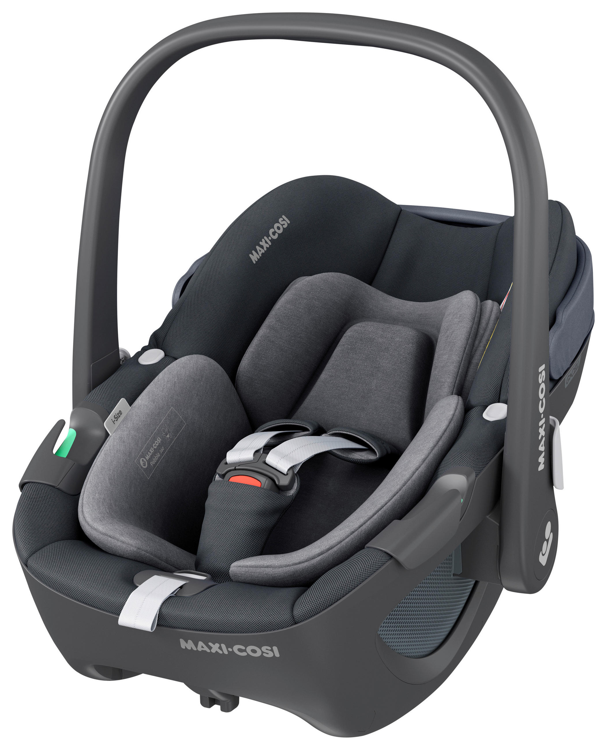 BABYSCHALE Pebble 360 Essential Graphite   - Graphitfarben, Basics, Kunststoff/Textil (44/56/67cm) - Maxi-Cosi