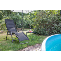 KIPPLIEGE  - Schwarz, KONVENTIONELL, Kunststoff/Metall (150/71/112cm) - Siena Garden