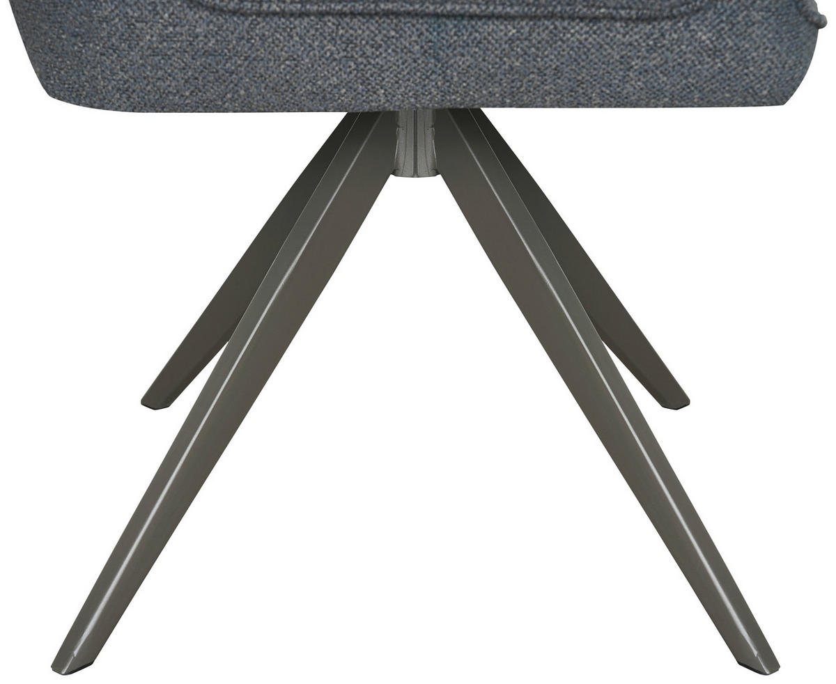 ARMLEHNSTUHL  Sitzfläche 360° drehbar, inklusive Armlehnen Webstoff  Anthrazit  - Anthrazit, MODERN, Textil/Metall (64/86/65,5cm) - Livetastic