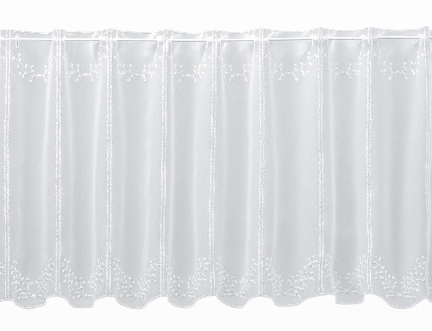 KRATKA ZAVJESA bijela   - bijela, Basics, tekstil (90cm)
