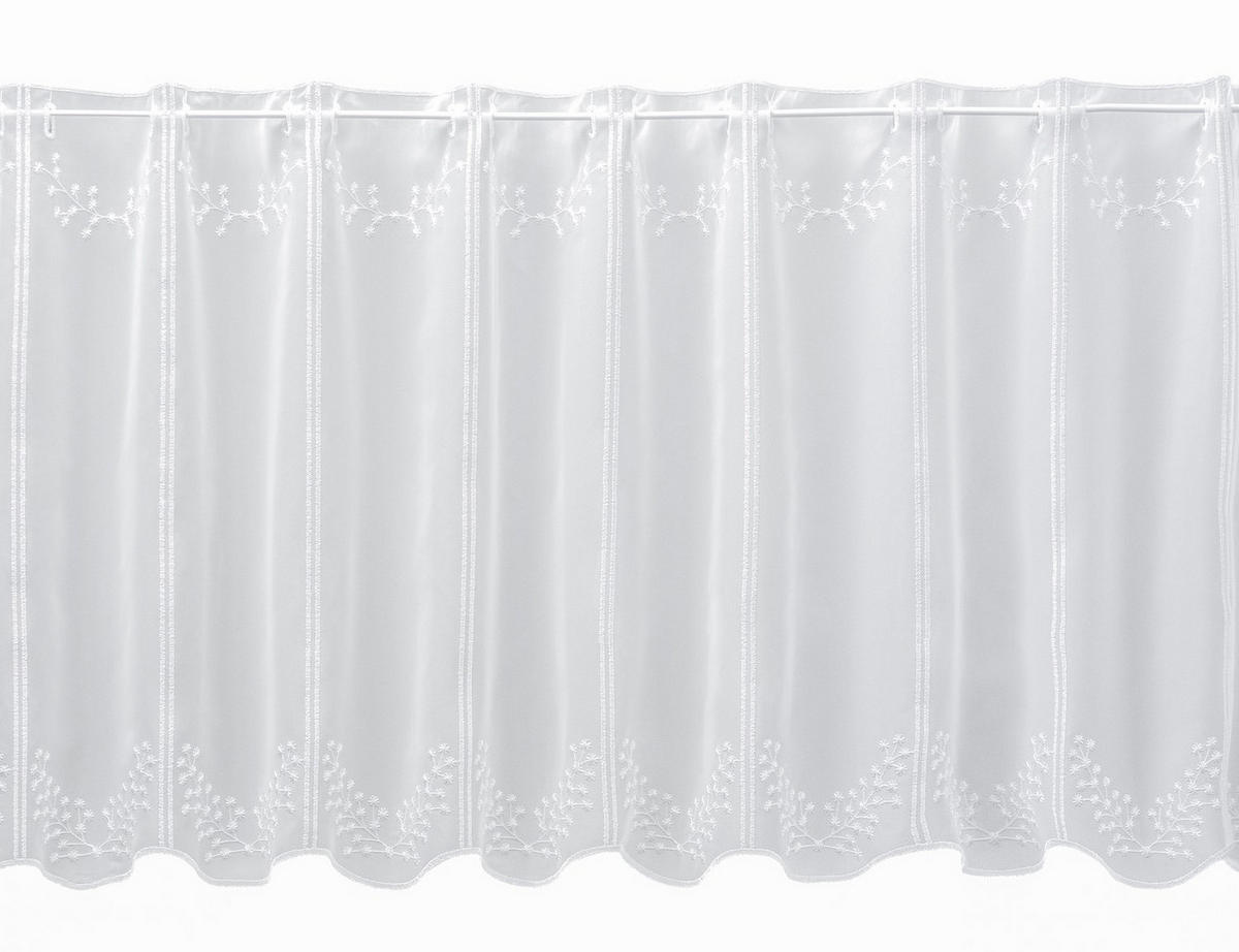 KRATKA ZAVJESA bijela   - bijela, Basics, tekstil (90cm)