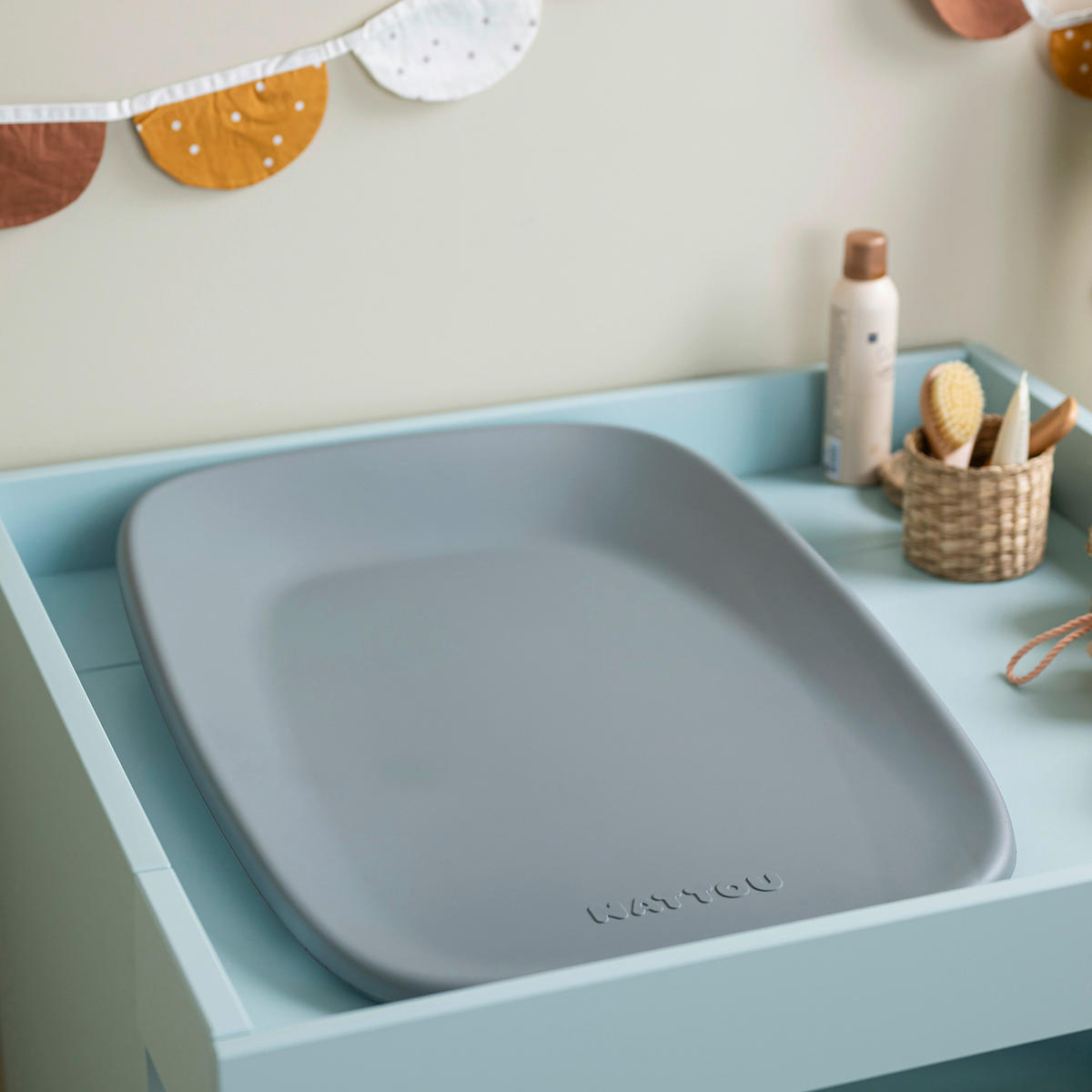 WICKELAUFLAGE 70/50 cm   - Grau, Trend, Kunststoff (70/50cm)