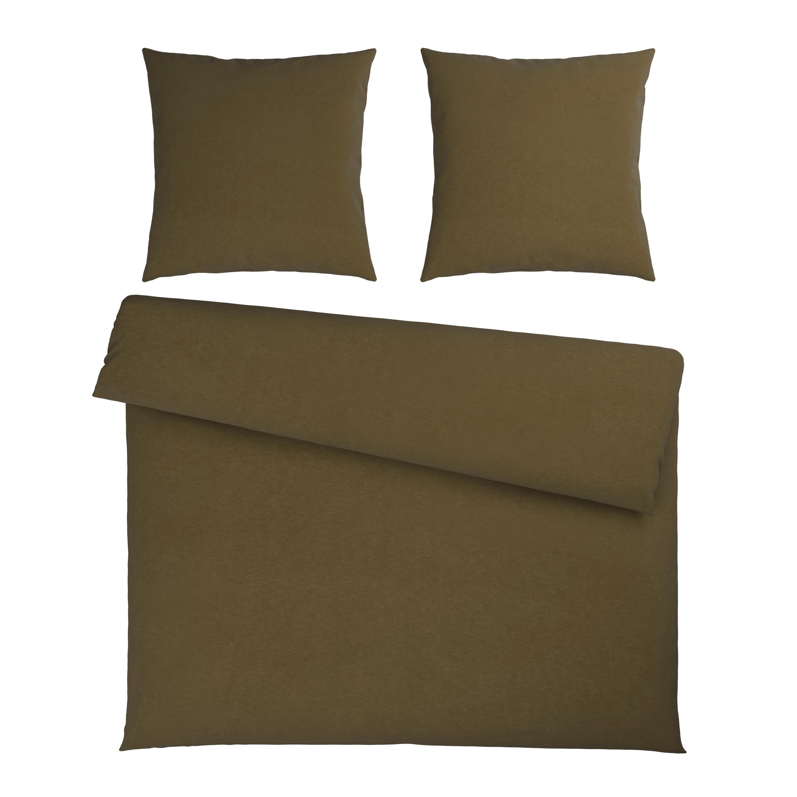 BETTWÄSCHE Flanell Flanell 200/200 cm  - Olivgrün, Basics, Textil (200/200cm) - Novel