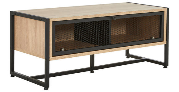 SCHUHBANK 95/40/41 cm - Schwarz/Sonoma Eiche, MODERN, Holz/Metall (95/40/41cm) - Novel