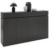 SIDEBOARD 180/111/40 cm  in Graphitfarben  - Schwarz/Graphitfarben, Design, Holzwerkstoff/Kunststoff (180/111/40cm) - Voleo