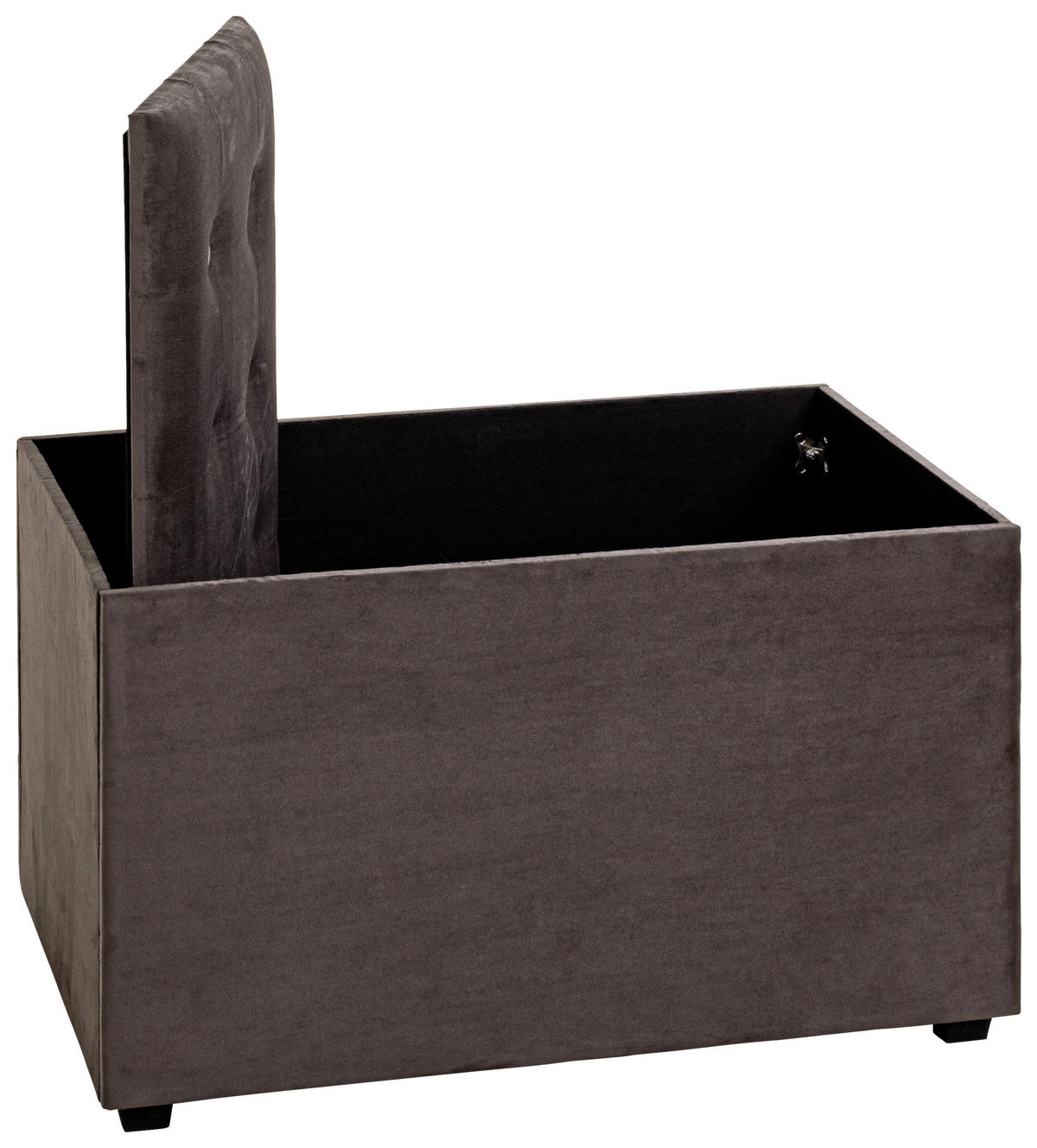 TRUHENBANK in Textil, Holzwerkstoff 65/42/40 cm  - Anthrazit/Schwarz, Design, Holzwerkstoff/Textil (65/42/40cm)