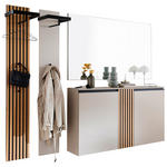 GARDEROBE 4-teilig  in 230/200/30 cm  - Greige/Eichefarben, Design, Holz/Holzwerkstoff (230/200/30cm) - Moderano