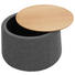 HOCKER in Holz, Textil Eichefarben, Dunkelgrau - Eichefarben/Dunkelgrau, Design, Holz/Textil (77/43cm) - Innovation HOCKER in Holz, Textil Eichefarben, Dunkelgrau - Eichefarben/Dunkelgrau, Design, Holz/Textil (77/43cm) - Innovation