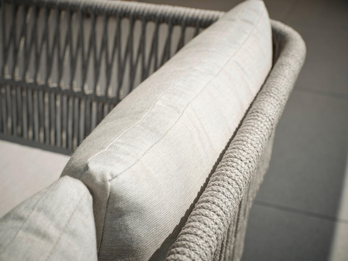 DINING-LOUNGESET Aluminium  - Anthrazit/Graubraun, Basics, Textil/Metall - Stern