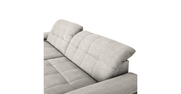 ECKSOFA  in Webstoff Beige  180/265 cm  - Beige/Schwarz, Design, Textil/Metall (180/265cm) - Carryhome