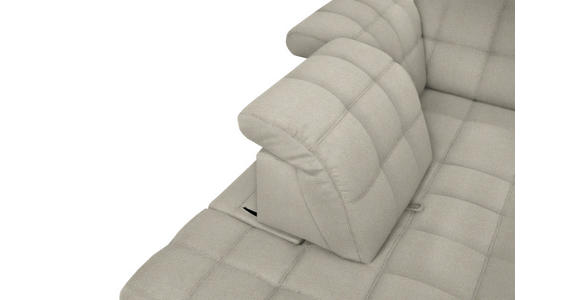 ECKSOFA in Webstoff Ecru 297/216 cm - Ecru/Schwarz, Design, Holz/Textil (297/216cm) - Xora