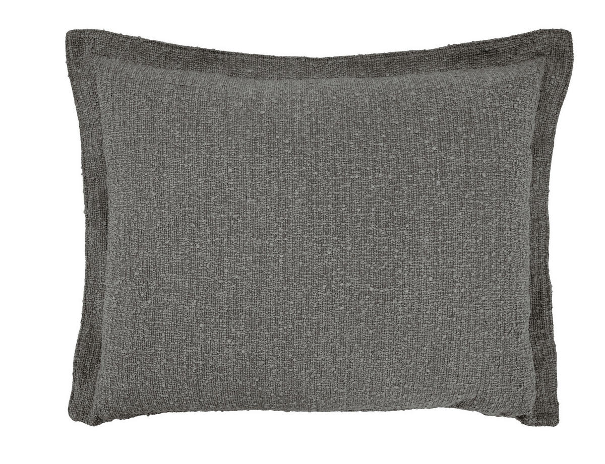 HUSSEN-SESSEL in Flachgewebe, Bouclé Grau  - Schwarz/Grau, Trend, Textil/Metall (120/82/98cm) - Livetastic