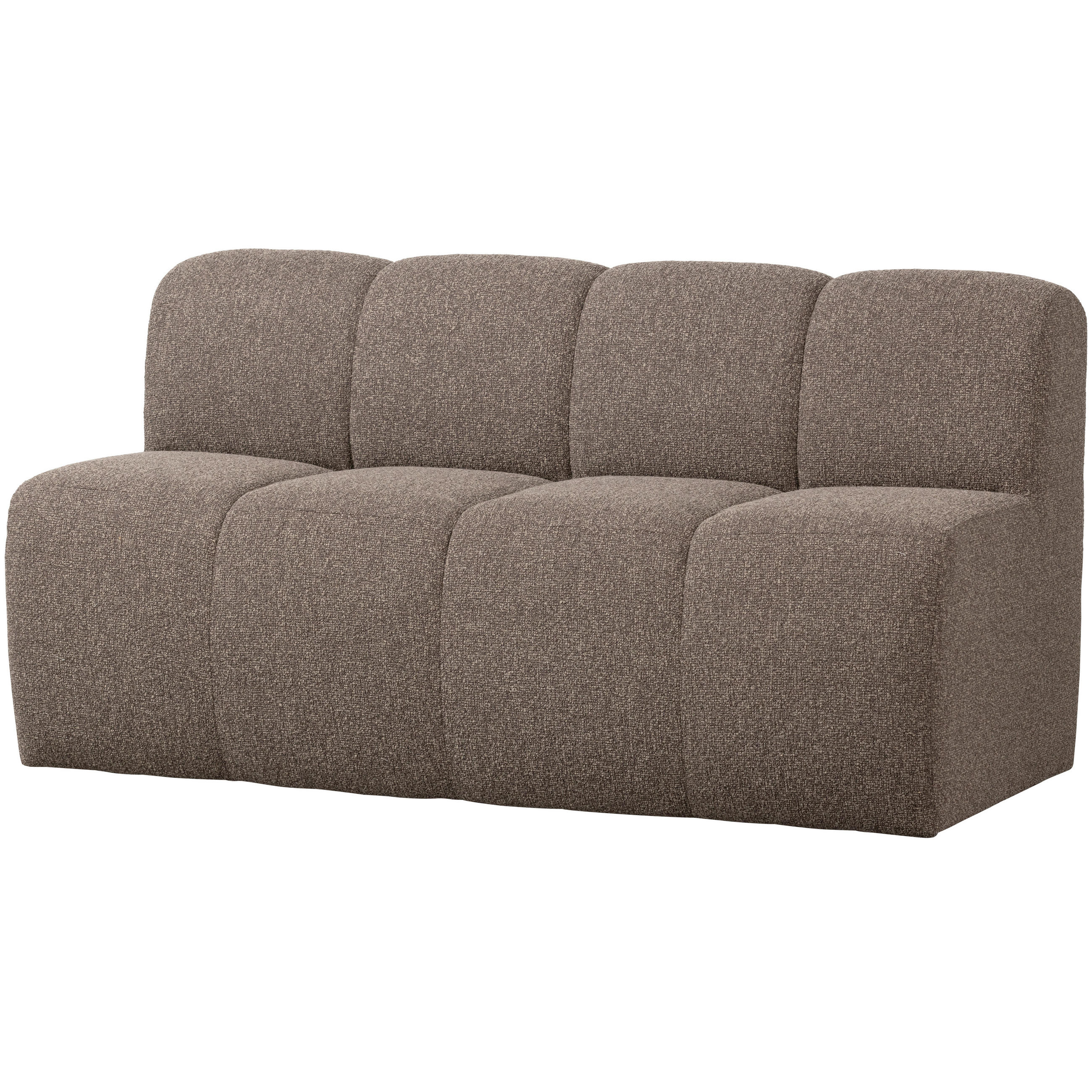 SITZBANK in Textil Braun  - Schwarz/Braun, MODERN, Kunststoff/Textil (164/83/73cm) - Livetastic