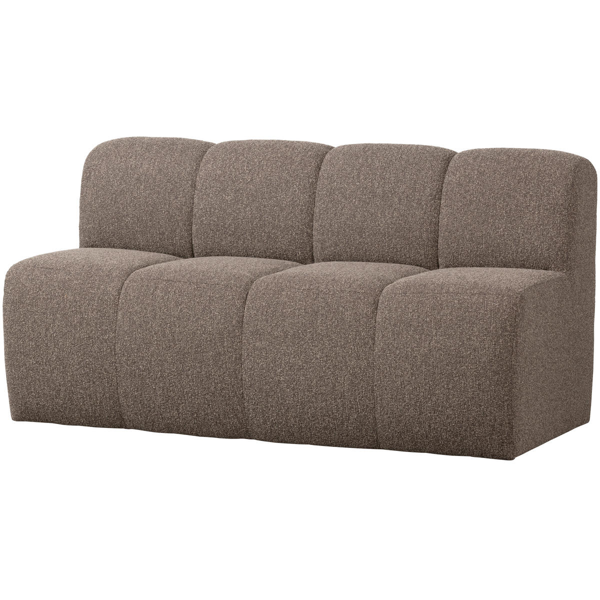 SITZBANK in Textil Braun  - Schwarz/Braun, MODERN, Kunststoff/Textil (164/83/73cm) - Livetastic