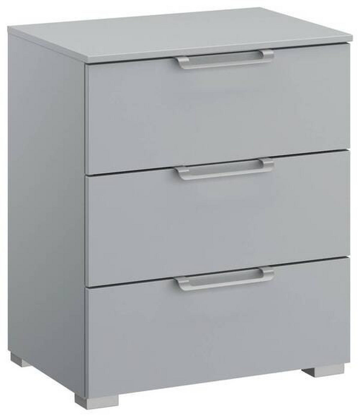 NACHTSCHRANK 50/61/42 cm  - Silberfarben/Hellgrau, Design, Holzwerkstoff/Kunststoff (50/61/42cm) - Novel