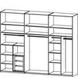 DREHTÜRENSCHRANK 301/235/60 cm 6-türig  - Graphitfarben, Trend, Holzwerkstoff/Metall (301/235/60cm) - Novel