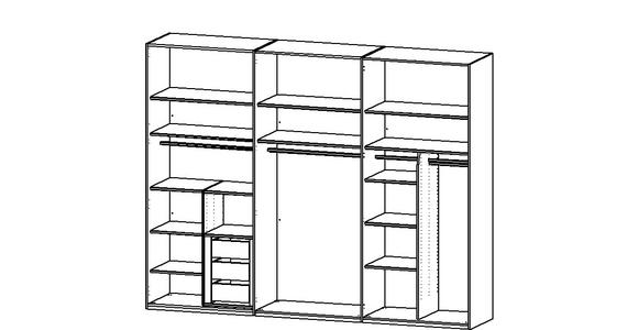 DREHTÜRENSCHRANK 301/235/60 cm 6-türig  - Graphitfarben, Trend, Holzwerkstoff/Metall (301/235/60cm) - Novel