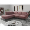 ECKSOFA ZOE E Aubergine Chenille  - Aubergine/Schwarz, KONVENTIONELL, Textil/Metall (267/300cm) - Sit & More