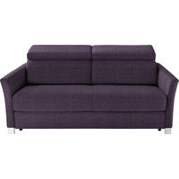 SCHLAFSOFA  in Flachgewebe Violett  - Silberfarben/Violett, KONVENTIONELL, Holz/Textil (185/100/100cm) - Bali