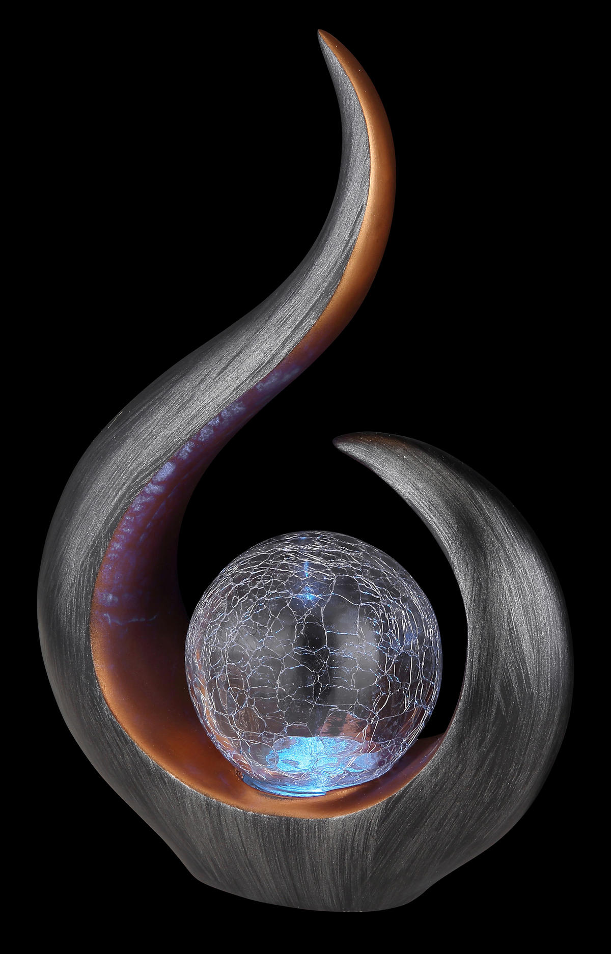 SOLARLEUCHTE 22,5/10/33,5 cm   - Klar/Goldfarben, Design, Glas/Kunststoff (22,5/10/33,5cm) - Globo