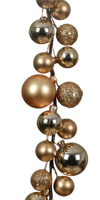 GIRLANDE Kunststoff  - Goldfarben, LIFESTYLE, Kunststoff (180cm) - X-Mas