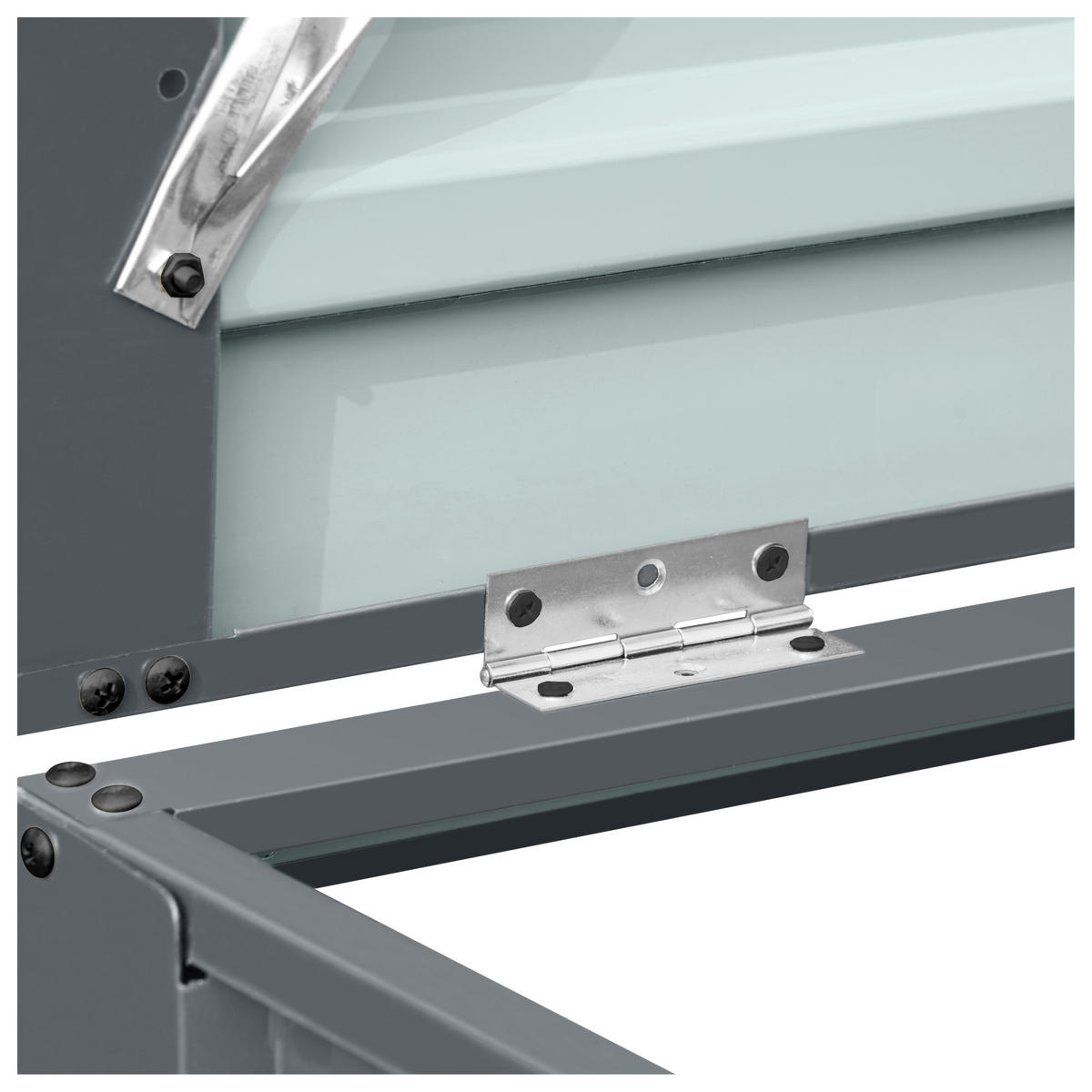MÜLLTONNENBOX - Anthrazit, KONVENTIONELL, Metall (80/122/320cm) - Ambia Garden