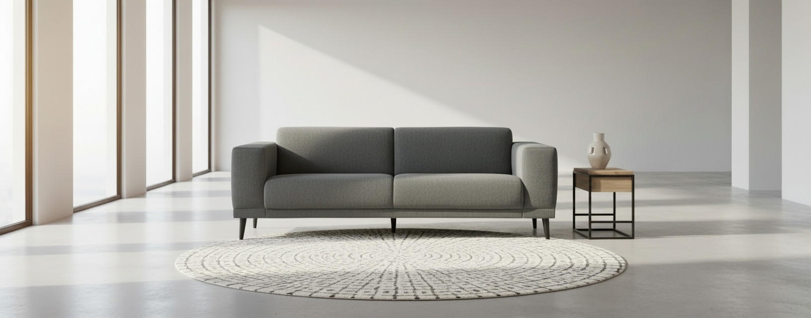 Thumbnail - Mid.you 3-Sitzer-Sofa Oslo_Lz, Anthrazit, Textil, Buche, 218x77x93 cm, Made in EU, Wohnzimmer, Sofas & Couches, Sofas, 3...