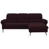 ECKSOFA in Flachgewebe Mokka  - Schwarz/Mokka, Konventionell, Textil/Metall (260/181cm) - Beldomo Speed