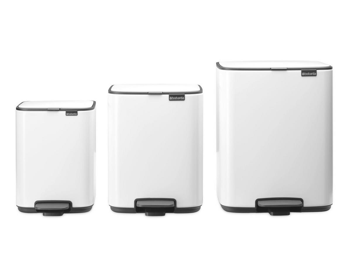 KOŠ S NOŽNOM PAPUČICOM  12 l  Bo  - bijela/antracit, Design, metal/plastika (29/36,5/25,5cm) - Brabantia