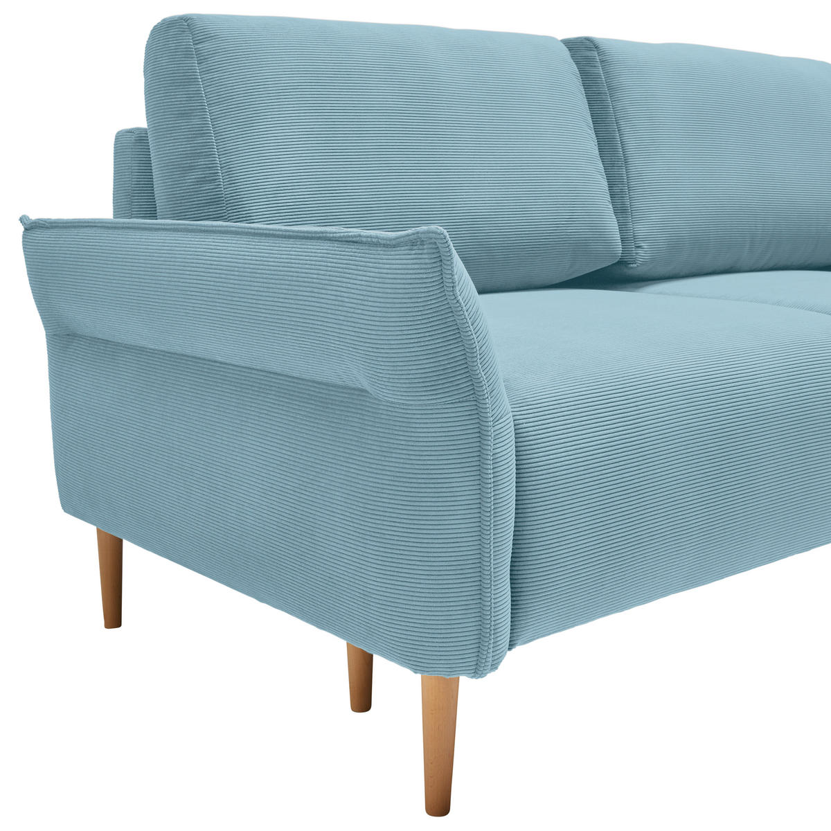 3-SITS SOFFA i manchester petrol  - petrol/naturfärgad, Modern, trä/textil (183/85/92cm) - MID.YOU