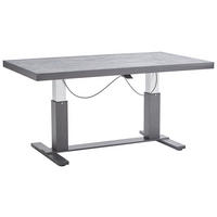 LOUNGE MIZA  - antracit/svetlo siva, Design, kovina/steklo (141/80/50-70cm) - Amatio
