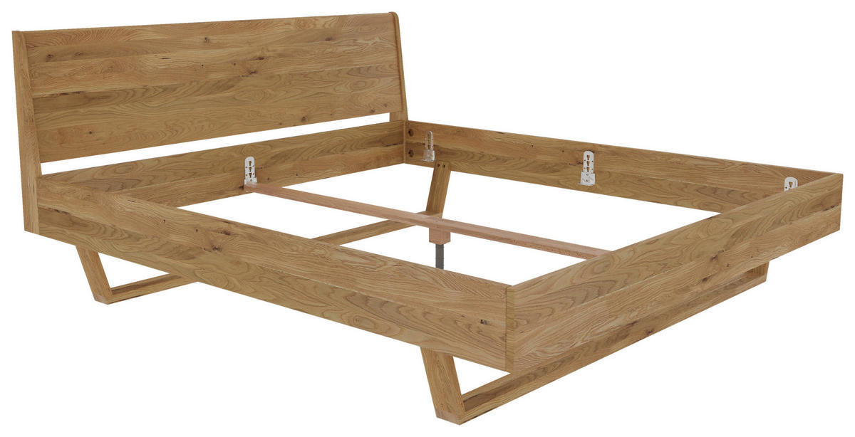 BETT 180/200 cm  Wildeiche   - Wildeiche, Modern, Holz (180/200cm) - MID.YOU