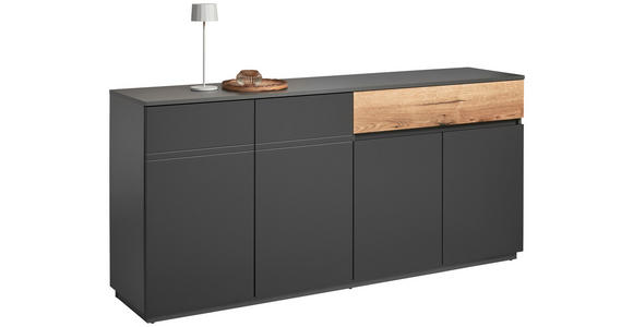 SIDEBOARD  in 180/85/42 cm  - Anthrazit, KONVENTIONELL, Holzwerkstoff (180/85/42cm) - Carryhome