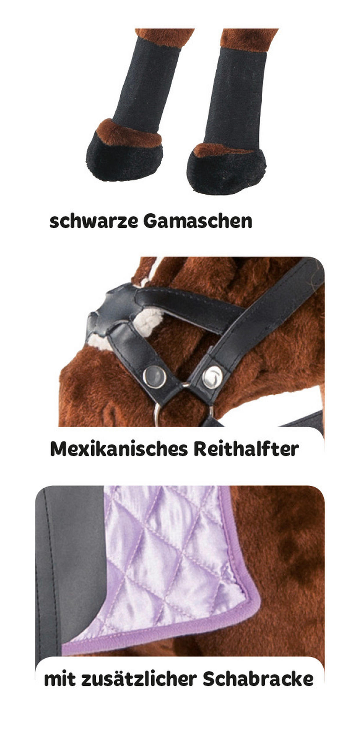 REITPFERD - Braun, Trend, Textil (81cm)