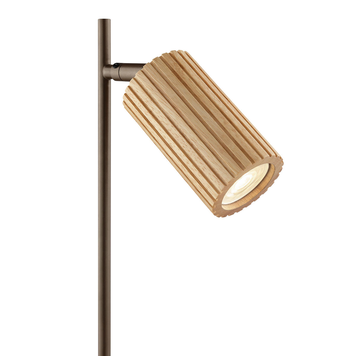 TISCHLEUCHTE LAKEWOOD 15/45,8/21 cm  - Braun, Design, Holz/Metall (15/45,8/21cm)