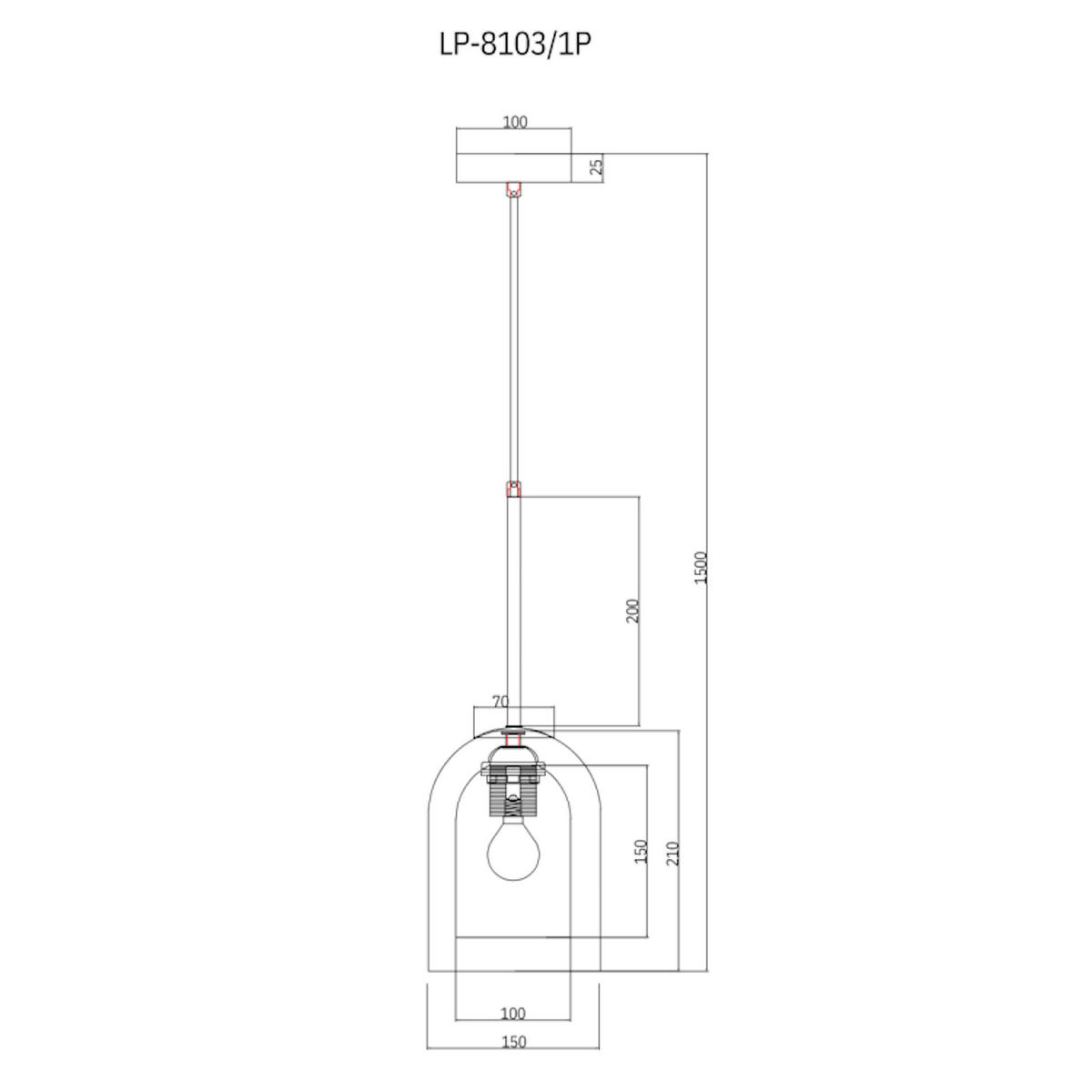 HÄNGELEUCHTE  - Bernsteinfarben, Design, Glas (150/15/15cm)