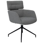 ARMLEHNSTUHL in Eisen Webstoff - Schwarz/Grau, Design, Textil/Metall (62/92/66cm) - Dieter Knoll