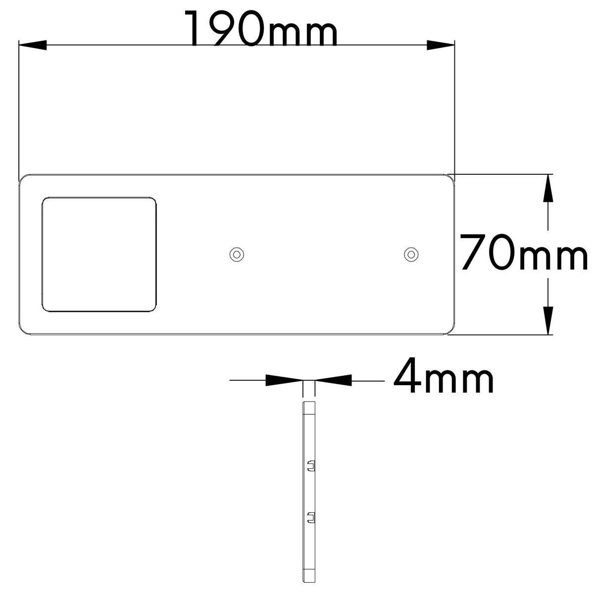 UNTERBAULEUCHTEN-SET - Schwarz, Basics, Metall (19/7/0,4cm) - HKT