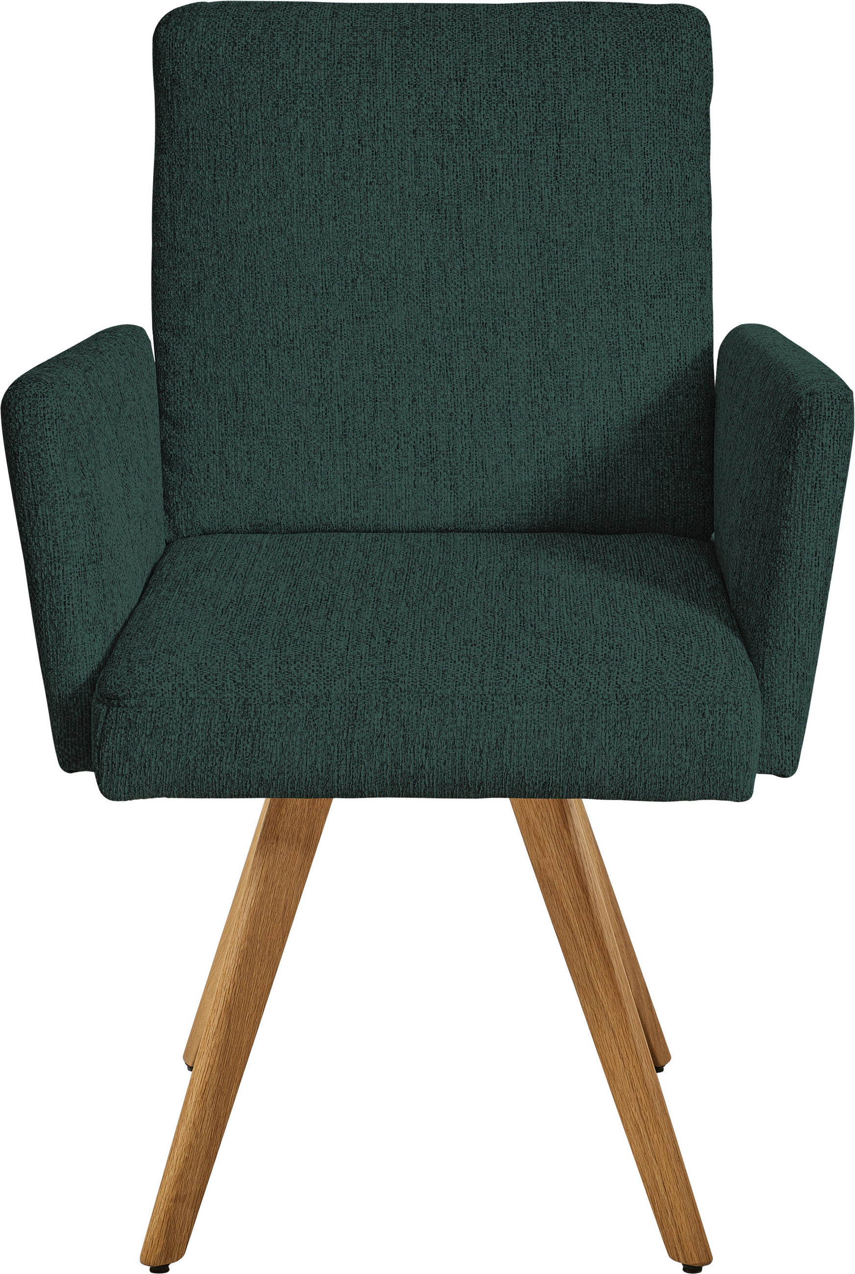 ARMLEHNSTUHL  in Chenille  - Eichefarben/Grün, Design, Holz/Textil (56/92/60cm) - Dieter Knoll