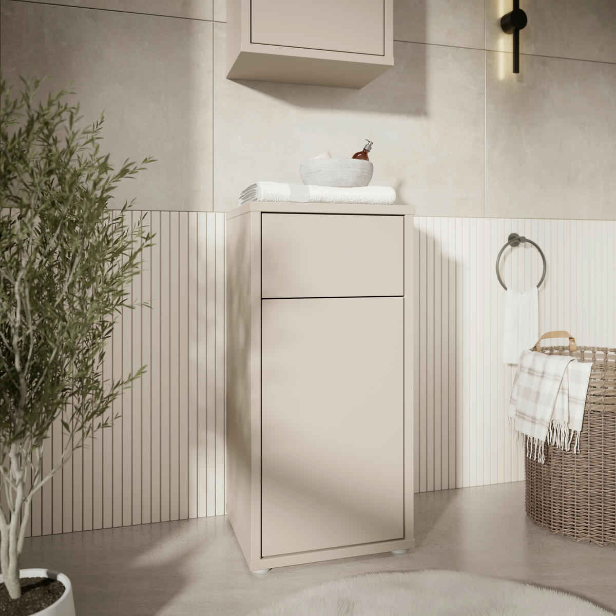 UNTERSCHRANK 39,8/83,1/34,9 cm   - Taupe/Grau, MODERN, Holzwerkstoff/Kunststoff (39,8/83,1/34,9cm) - Xora