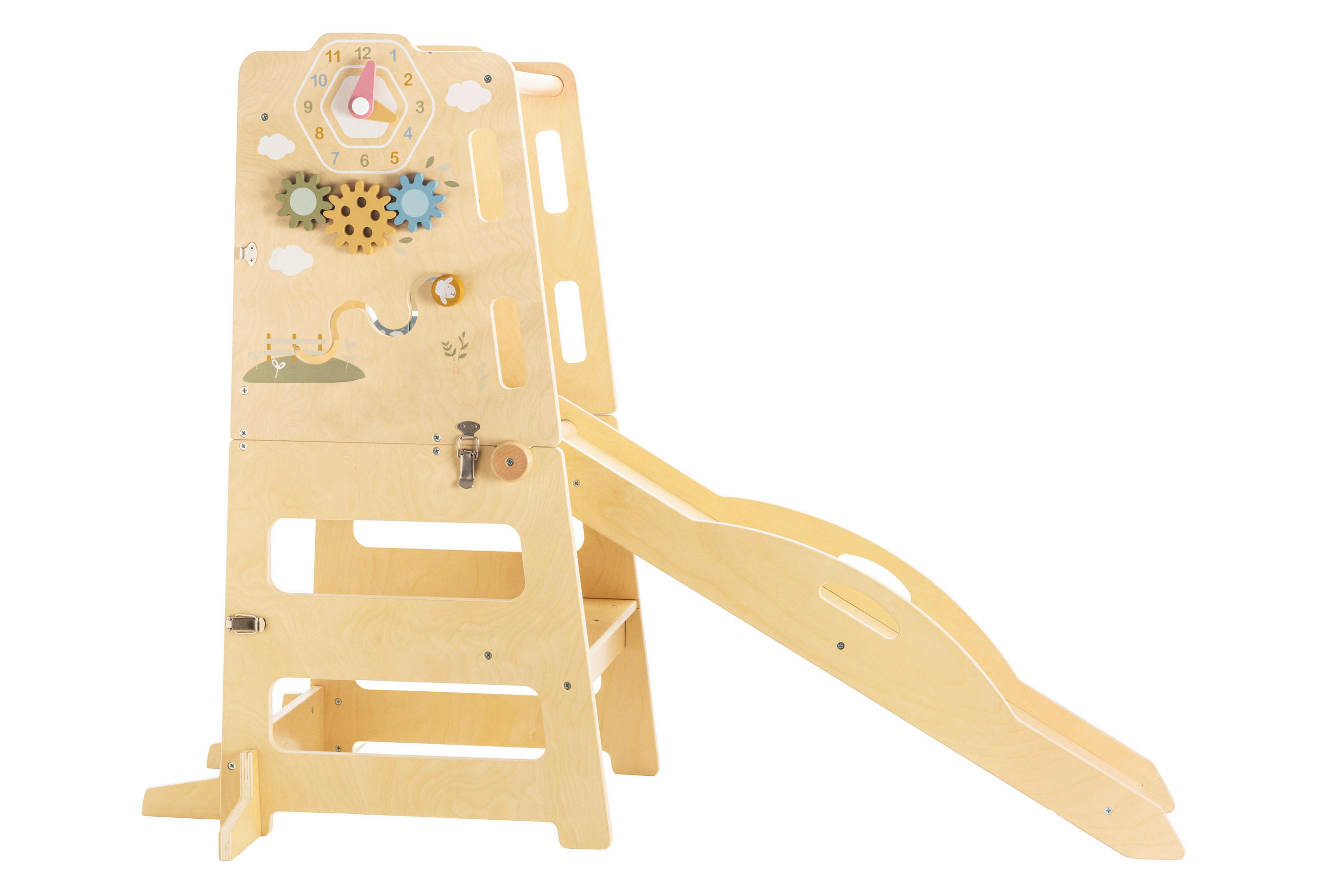 LERNTURM  - Pastellblau/Hellgelb, Basics, Holz/Holzwerkstoff (56/52/90cm) - Jimmylee