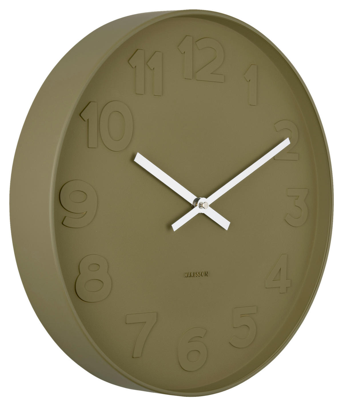 WANDUHR 37,5/37,5/6 cm   - Grün, Basics, Metall (37,5/37,5/6cm) - Karlsson