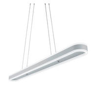 LED-HÄNGELEUCHTE Liv 110/10/180 cm   - Weiß, Design, Kunststoff/Metall (110/10/180cm) - Helestra